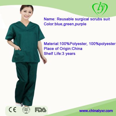 Polyester Cotton Hospital Medical Scrub Suit Work Uniform