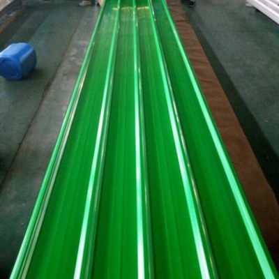 Green 0.17mm Thickness T Profiled PPGI/PPGL Roof Sheets for Construction