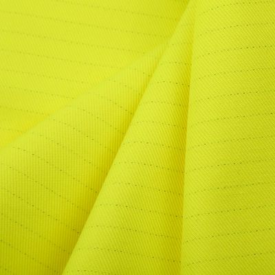 310gram CVC Hi Vis Yellow Fire Resistance Twill Fabric for Safety Uniform