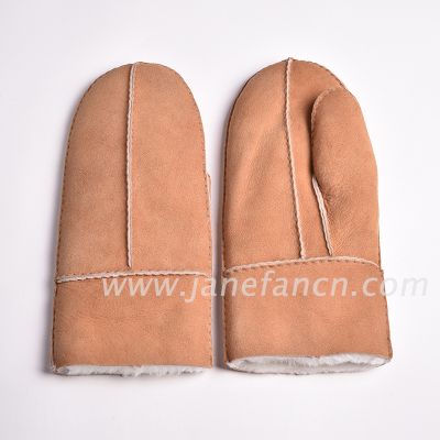High Quality China Merino Sheepskin Mittens for Men and Women in Winter