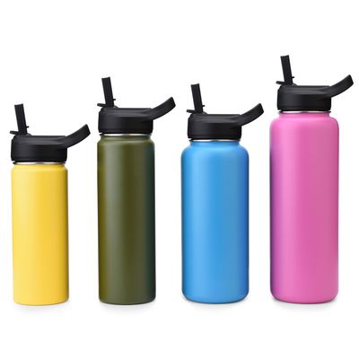 Vacuum Insulated Stainless Steel Wide Mouth Sport Water Bottle 32oz