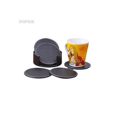Drink Coaster Leather Cup Mat Heat Insulation Coffee Placemats Cup Mats Sets