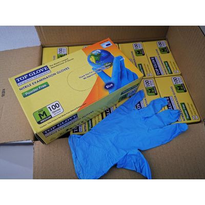 Nitrile Disposable Gloves, Blue Nitrile Gloves 4 Mil TopGlove