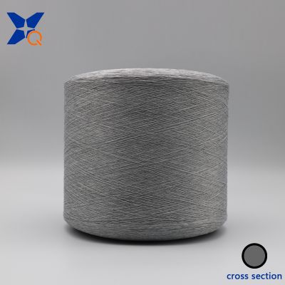 XTAA033 carbon conductive nylon filament 20D/3F ring intermingling white polyester DTY 150D