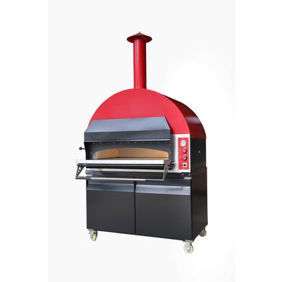 EN-6W Pizza Oven Commercial Electronic Catering Machine Stone Wall Chamber With Storage Cabinet