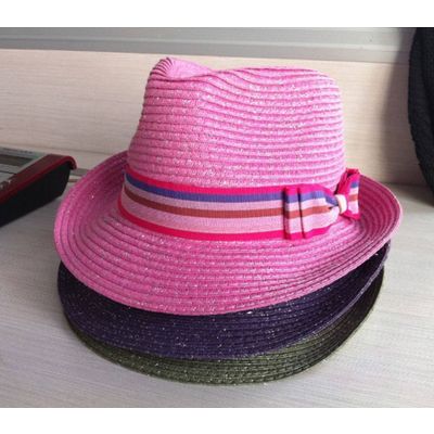 Popular design paper straw fedora hats for men or women