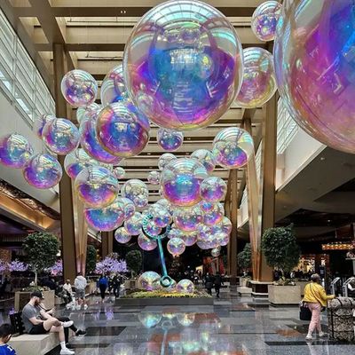 Outdoor giant decorative colorful ball inflatable mirror balloon for sale