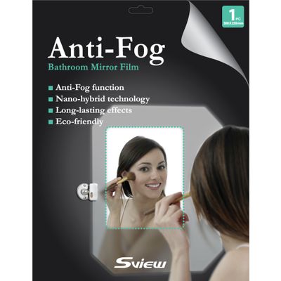 Anti-Fog film for bathroom mirror