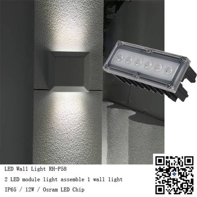 Waterproof IP65 12W Outdoor or Indoor LED Walllight