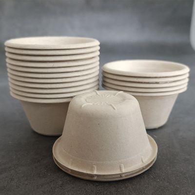60ml Suagarcane Bagasse Biodegradable Compostable Disposable 2oz Sauce Paper Cup with Lid