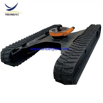 6 ton excavator rubber track undercarriage with slewing bearing