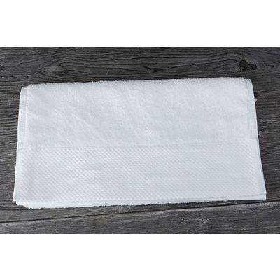 Wholesale cheap 100% cotton dobby white hotel hand towel