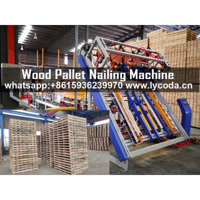 Wood pallet production line wood pallet nailing machine