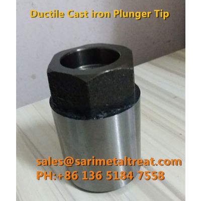 Plunger tip for die casting machine, ductile cast iron plunger piston