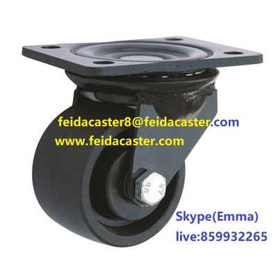 [Feida]High quality black electrophoresis nylon swivel caster wheel china Feida caster manufacturer