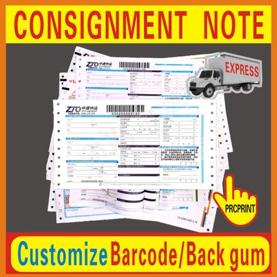 Customized Express paper printing two ply there pages four affixing waybill list continuous form pap