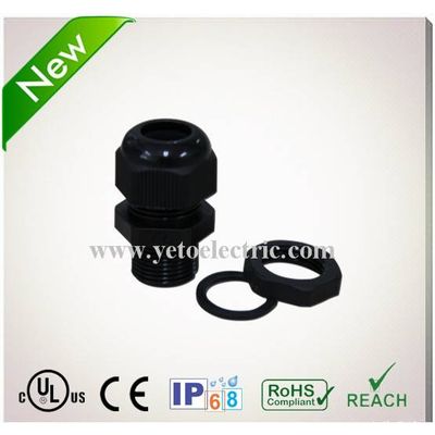 Free Shipping UL Approved , IP68 Protection Grade , RAL9005 Black PG7 Nylon Cable Glands