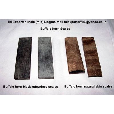 Buffalo Horn Black and Natural Skin Scales
