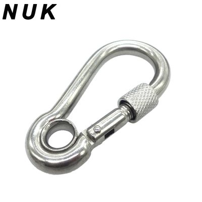 Stainless Steel Spring Snap Hook Carabiner with Eye and Screw Quick Link Lock Carabiner
