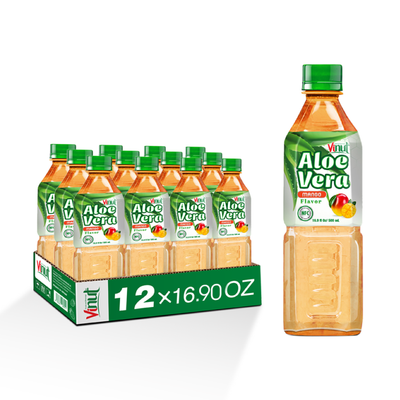 16.9 Fl Oz VINUT Fresh juice Aloe Vera Drink mango flavor Manufacturer Directory 500ml bottle
