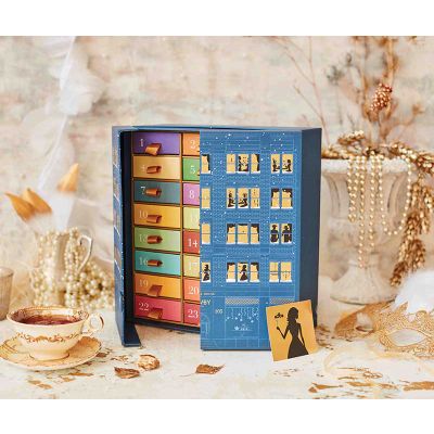 Custom Printed Gift Cardboard Packaging Chocolate Advent Calendar Box with little drawers