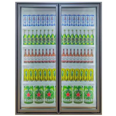 Commercial Supermarket Walk In Freezer Cold Room Display Glass Door