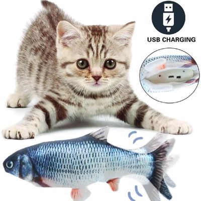 Electronic pet toy fish USB charging cat toy simulation dance jumping mobile soft fish cat cat toy
