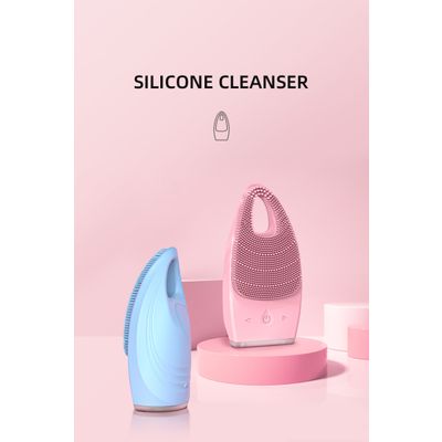 Rechargeable Deep Cleaning Sonic Vibrating Face Brush Facial Massager Skin Care Electric Silicone Fa