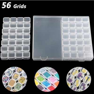 Grids Storage Sticker Box Tool Diamond Painting Embroidery Accessories Bead Organizer Storage Box