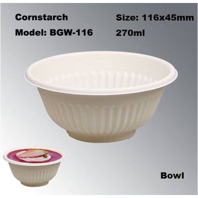 Eco-friendly Cornstarch Biodegradable Disposable Food Using Bowl