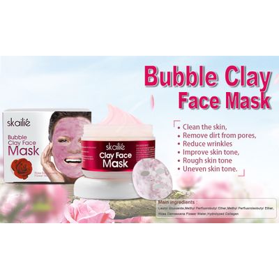 rose bubble mask foaming bubble film facial mud mask private label bubble mask face clay mask