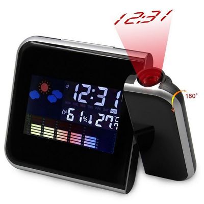 Digital Projector Alarm Clock LED Electronic Weather Thermometer Calendar