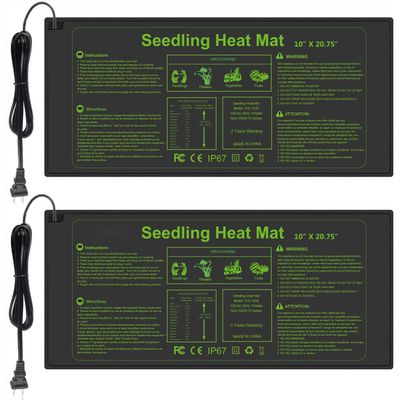 Seedling Heat Mat 10X20`` 2 Pack for seed germination propagation kombucha fermentation