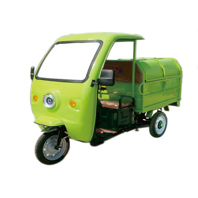 Electric three wheeled cleaning vehicle (with sunshade)