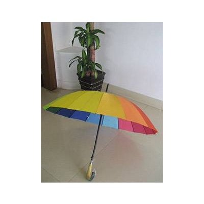 Straight Auto Pongee Rainbow Umbrella,Advertising Umbrella