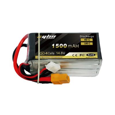 High power lipo battery 1500mah 14.8V 90C FPV Racing packs