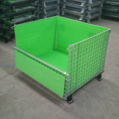 industrial metal wire storage container for warehouse