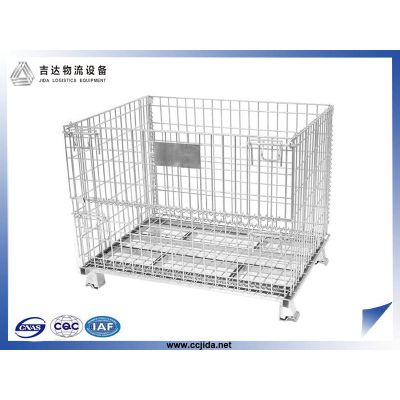 collapsible steel storage cage container