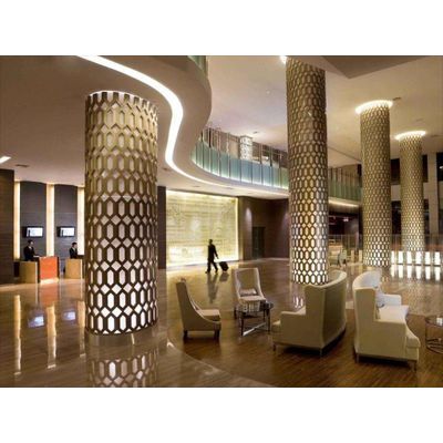 stainless steel screens, column covers, laser cut decorative metal wall and ceiling, Outdoor Metal S