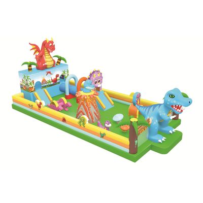 Party rental equipment kids inflatable slide combo swimming pool with slide