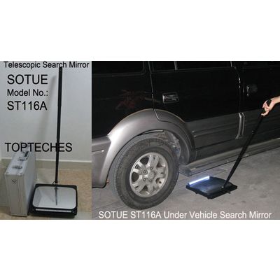 Telescopic search mirror with wheel, under vehicle search mirror, car search mirror