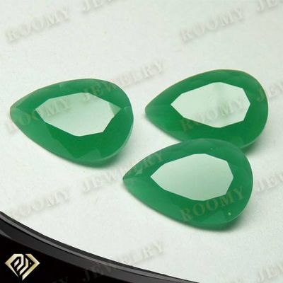 synthetic malay jade glass pear shape