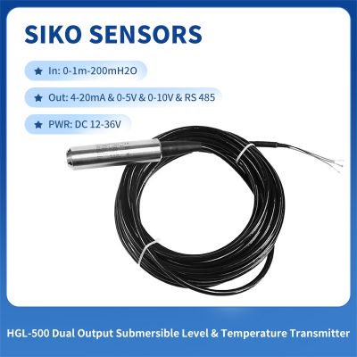 Water Level Sensor Level Depth Transmitter With Temperature LED Display