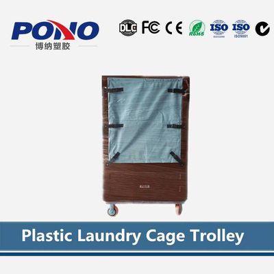 2016 hot-selling clothing industry used mobile plastic laundry cage trolley with panels, for cloth s