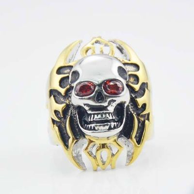 2015 Fashion skull stainless steel ring for wholesale