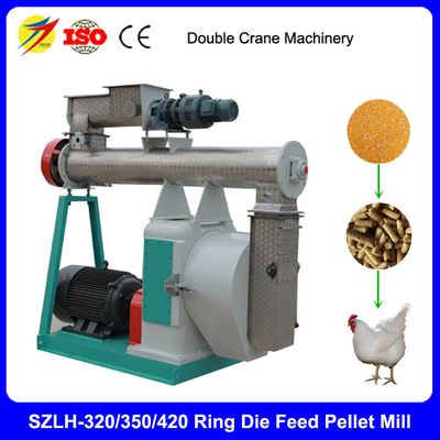 Double crane ring die poultry feed pellet mill for chicken farm