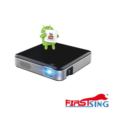 Firstsing Pico Projector Android 6.0 Portable Pocket DLP Projector Multimedia Player WiFi Bluetooth