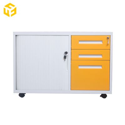Steel Mobile Caddy Office Filing Storage Fully Assembled Mobile Metal Filing Cabinet