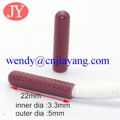 dark red color plastic aglet for sneakers