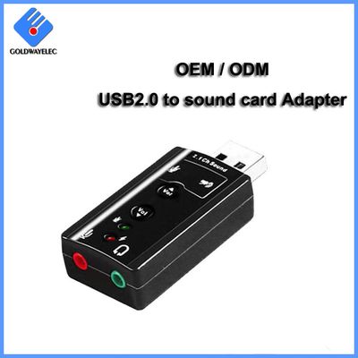 Driver free 7.1 channel stereo audio usb sound card